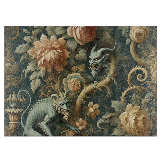 Monkey Minion Mischief - Gotische Barok Snijplank (Voorkant)