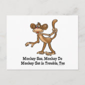 Monkey, Monkey Do, Monkey krijgt ook problemen. Briefkaart (Voorkant)