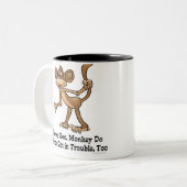 Monkey, Monkey Do, Monkey krijgt ook problemen. Tweekleurige Koffiemok (Voorkant links)