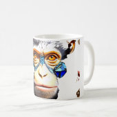 Monkey Mozaïek Fantasie Mok Ontwerp (Voorkant rechts)