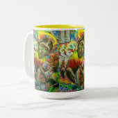monkey mug tweekleurige koffiemok (Voorkant links)