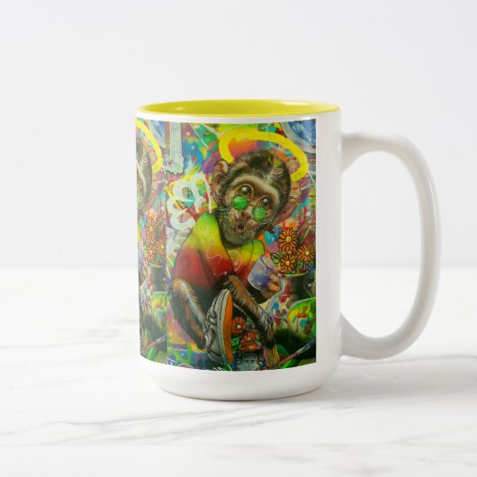 monkey mug tweekleurige koffiemok (Rechts)