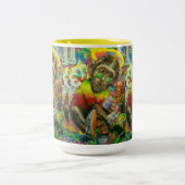 monkey mug tweekleurige koffiemok (Center)