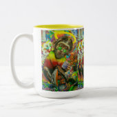 monkey mug tweekleurige koffiemok (Links)