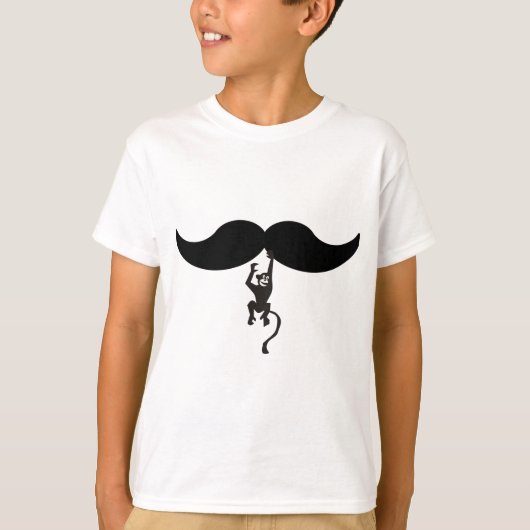 monkey mustache t-shirt (Voorkant)