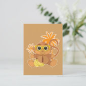 Monkey Nerd Briefkaart (Staand voorkant)