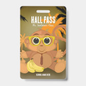 Monkey Nerd Hall Pass Badge (Achterkant)