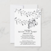 Monkey Neutral Baby shower Boek voor Baby Kaart (Voorkant)