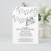 Monkey Neutral Baby shower Boek voor Baby Kaart (Staand voorkant)