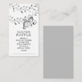 Monkey Neutral Baby shower Luier Raffle Ticket Informatiekaartje (Voorkant / Achterkant)