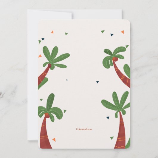 Monkey Oerwoud Birthday Party Kaart (Achterkant)