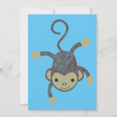 MONKEY OERWOUD BLUE CHILDRENS BIRTHDAG KAART (Achterkant)
