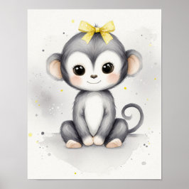 Monkey Oerwoud kinderkamer kunst aan de muur Poster