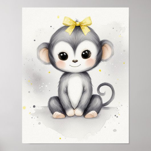 Monkey Oerwoud kinderkamer kunst aan de muur Poster (Voorkant)