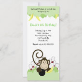 Monkey Oerwoud Safari Bowling Party 4x9 Kaart (Voorkant)