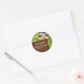 Monkey Oerwoud Safari Twins Baby shower Sticker (Envelop)