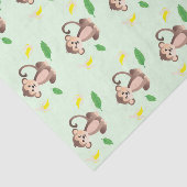Monkey Oerwoud Tropical Leaf Banana Peeled Green Tissuepapier (Detail)