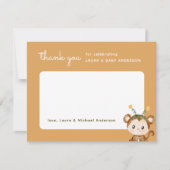 Monkey Oerwoud Tropisch Baby shower Bedankkaart (Voorkant)