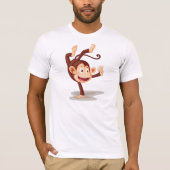 Monkey op een hand Mannen T-shirt (Voorkant)