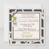 Monkey Pacifier Safari Oerwoud Baby shower Kaart (Achterkant)