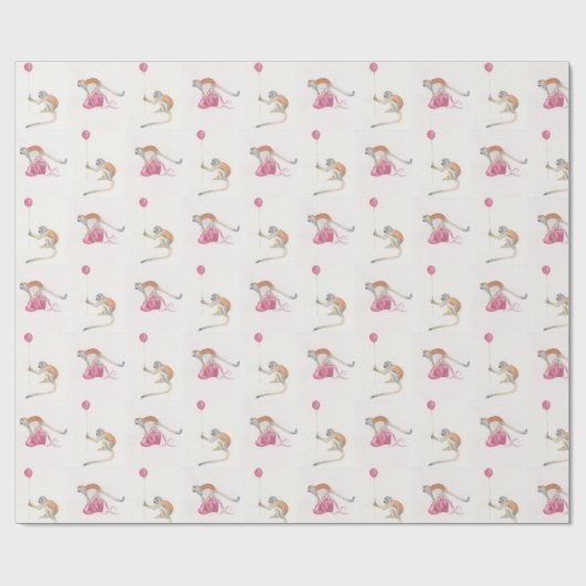 Monkey Party Birthday Cadeaupapier II (Vlak)