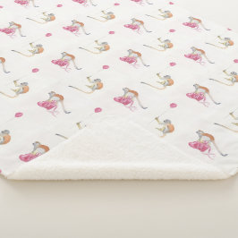 Monkey Party Birthday Cadeaupapier II Sherpa Deken
