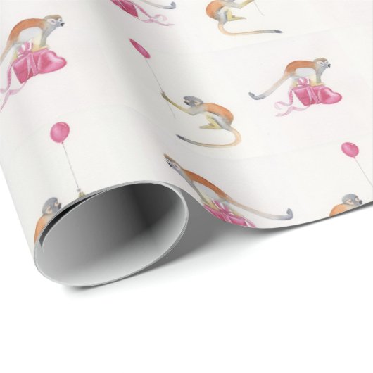 Monkey Party Birthday Gift Wrap 1,8m Cadeaupapier (Rol Hoek)