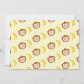 Monkey Party Verjaardag Swing Foto Geel Kaart (Achterkant)