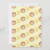 Monkey Party Verjaardagsschommel Over Geel Plezier Kaart (Achterkant)