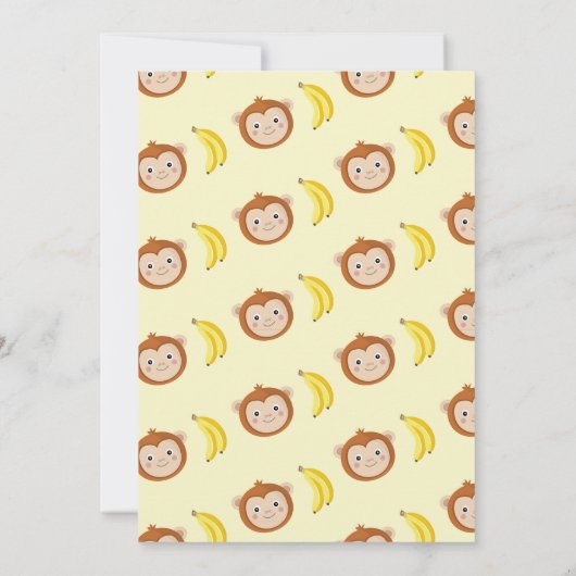 Monkey Party Verjaardagsschommel Over Geel Plezier Kaart (Achterkant)