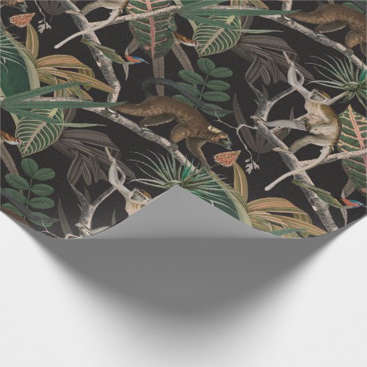 Monkey Pattern Cadeaupapier (Hoek)