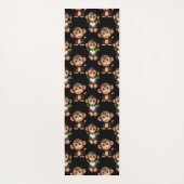 Monkey Pattern Design Black  Yogamat (Achterkant)