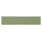 Monkey Pattern Design Green  Korte Tafelloper (Horizontaal)