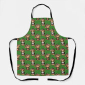 Monkey Pattern Design Green  Schort (Voorkant)