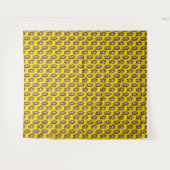 Monkey Pattern Design Yellow  Wandkleed (Voorkant (horizontaal))