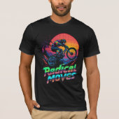 Monkey performing a bike stunt t-shirt (Voorkant)