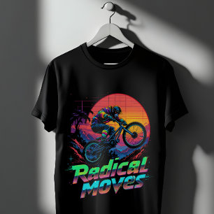 Monkey performing a bike stunt t-shirt