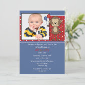 Monkey Photo Birthday Invitation Kaart (Staand voorkant)