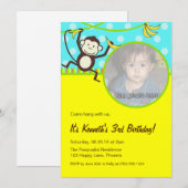 Monkey Photo-uitnodigingen Kaart (Voorkant / Achterkant)