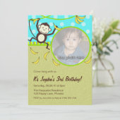 Monkey Photo-uitnodigingen Kaart (Staand voorkant)