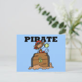 Monkey Pirate met schatkistshirts en cadeaus Briefkaart (Staand voorkant)