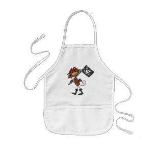 Monkey Pirate met vlagT-shirts en cadeaus Kinder Schort
