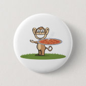 Monkey Pizza Ronde Button 5,7 Cm (Voorkant)