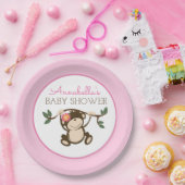 Monkey Play Girl Baby shower Bord (Feest)