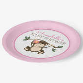 Monkey Play Girl Baby shower Bord (Gekanteld)