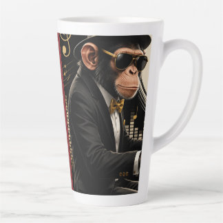 Monkey Playing Piano Music Poster – I Am Music Latte Mok