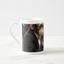 Monkey Playing Piano Music Poster – I Am Music Porselein Kop