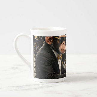 Monkey Playing Piano Music Poster – I Am Music Porselein Kop