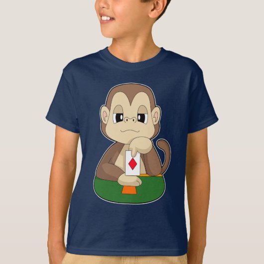 Monkey Poker Poker Kaart game T-shirt (Voorkant)