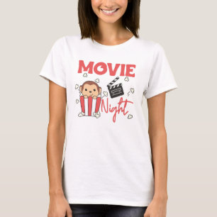 Monkey Popcorn Films Night Sweet Monkey Movies T-shirt